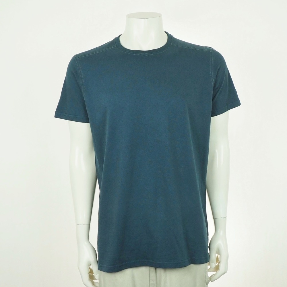 New Kuhl Bravado Wild Fibre Tee Shirt Mens Large Dark Blue Crew Organic Cotton